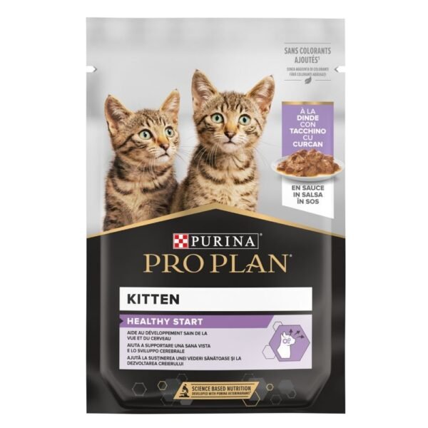 Pro Plan Kitten Healthy Start Wet Cat Food with Turkey 85g Pouch