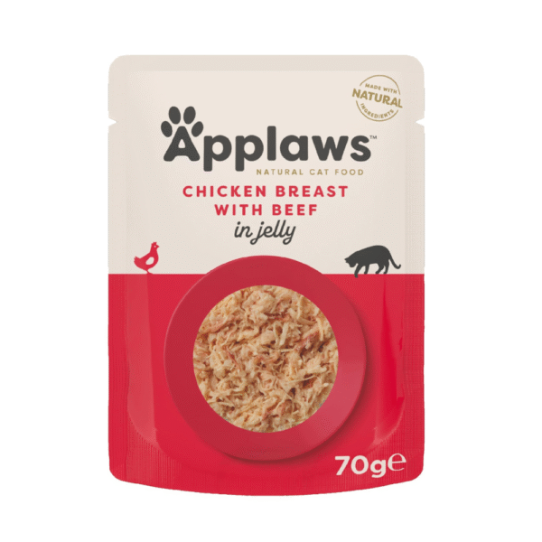 Applaws Chicken Breast With Beef In Jelly Wet Cat Food 70g x 16 Pouch