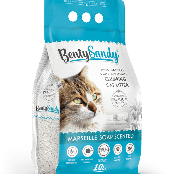 Benty Sandy Original White Ultra Clumping Marseille Soap Cat Litter
