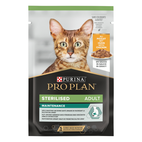 Pro Plan Sterilised Adult Wet Cat Food With Chicken in Gravy 85g Pouch