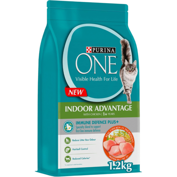 Purina one Indoor Advantage Dry Cat Food With Chicken 1.2 kg