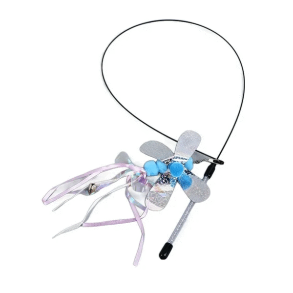 Rainbow Cat Teaser Wand Dragonfly