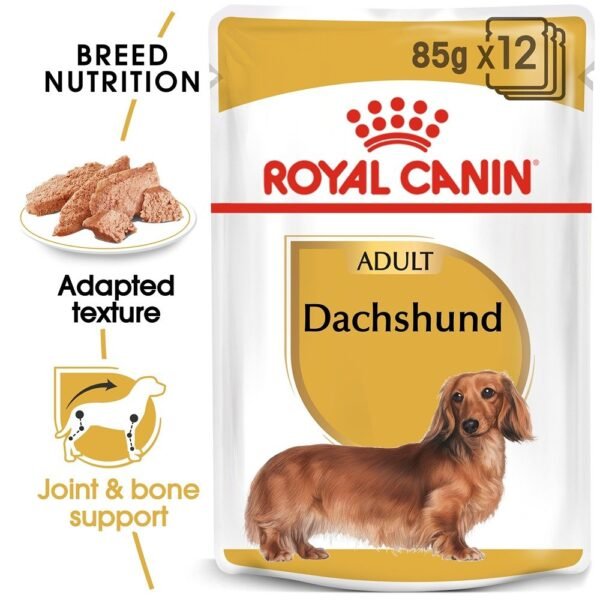 Royal Canin Dachshund Adult Gravy Wet Dog Food 85g x 12 Pouchs