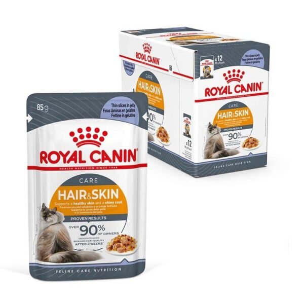 Royal Canin Hair and Skin in Jelly Wet Cat Food 85g x 12 Pouches