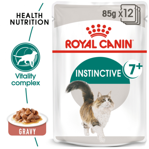 Royal Canin Instinctive +7 Gravy Wet Cat Food 85g x 12 Pouches