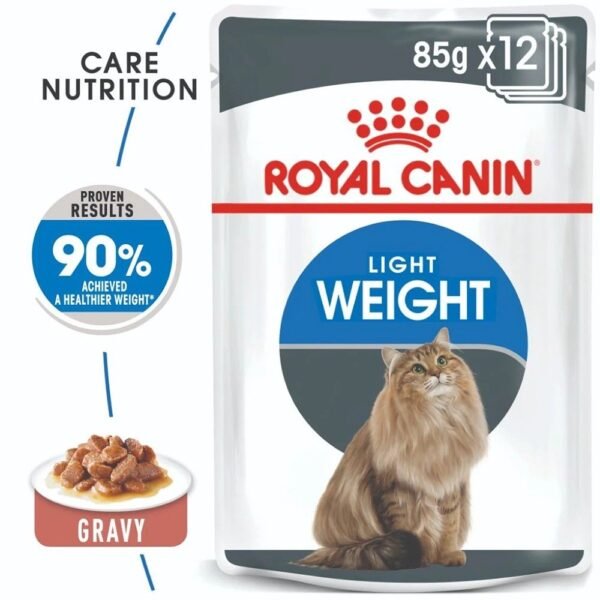 Royal Canin Light Weight Care Gravy Wet Cat Food 85g x 12 Pouches
