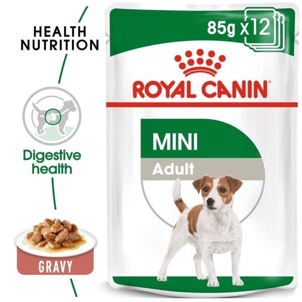 Royal Canin Mini Adult Gravy Wet Dog Food 85g x 12 Pouchs
