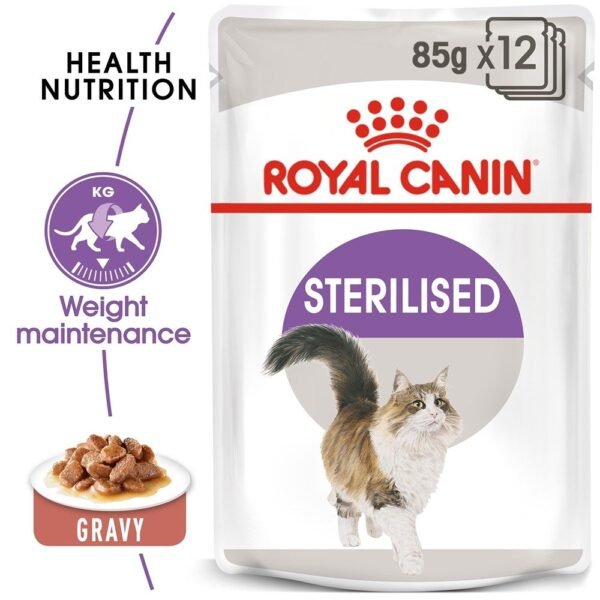 Royal Canin Sterilised Gravy Wet Cat Food 85g x 12 Pouches