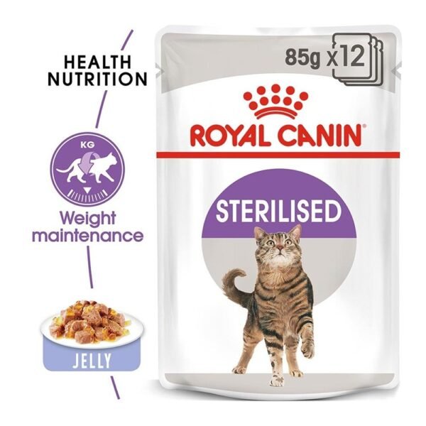 Royal Canin Sterilised in Jelly Wet Cat Food 85g x 12 Pouches