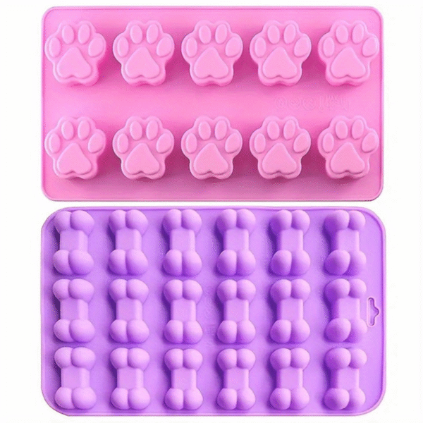 Silicone Molds Puppy Dog Paw And Bone Set