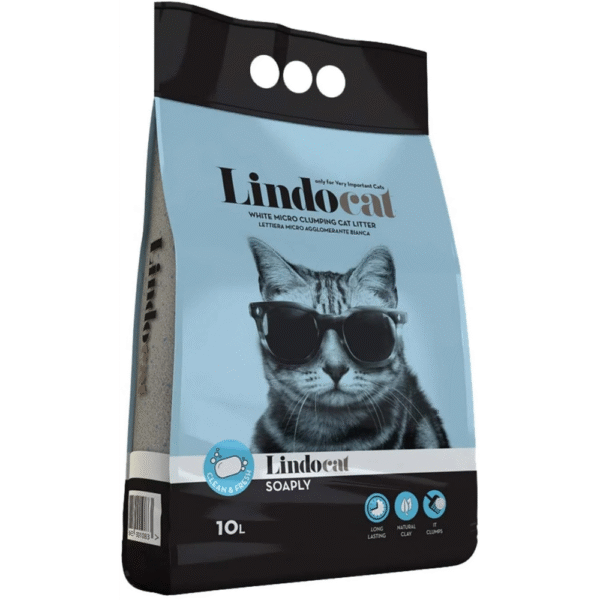 Lindocat White Bentonite Soaply Scented Cat Litter 10 L