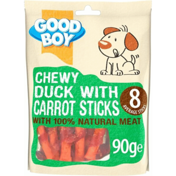 Good Boy Duck Carrot Stick Dog Treats 90 gm