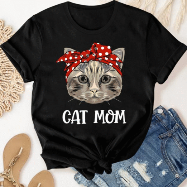 Cat Mom Causal Sports T Shirt