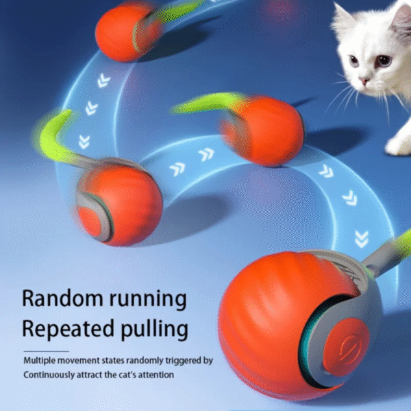 Pet Gravity Smart Interactive Cat Ball With Feather