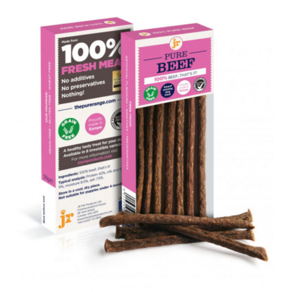 Jr Pure Beef Sticks Dog Treats 50g