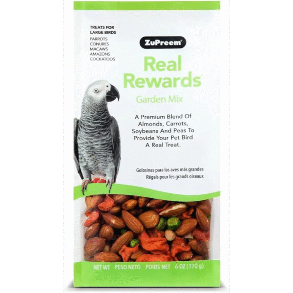 Real Reward For Large Parrot Garden Mix Birds Treats 170g