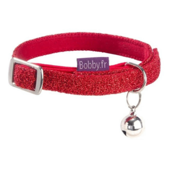 Disco Cat Collar With Bell Red