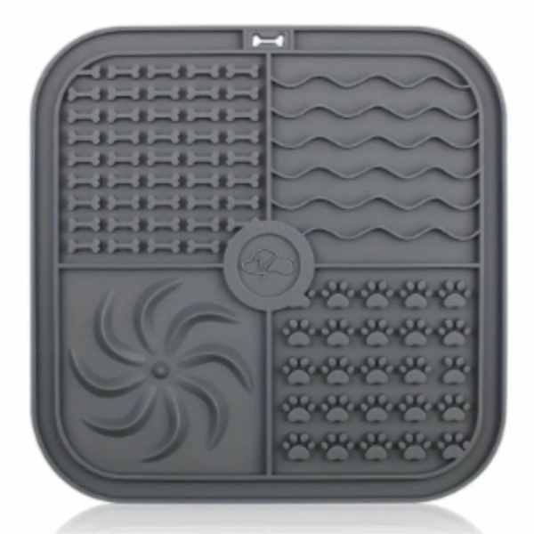 Pet Food Licking Mat Grey 20x20 cm