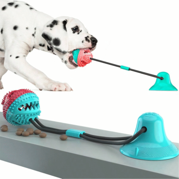 Single Sucker Interactive Rope Training Pet Toy With Bell
