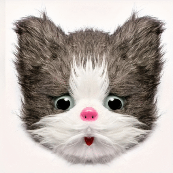 Cat Face Plush Mask