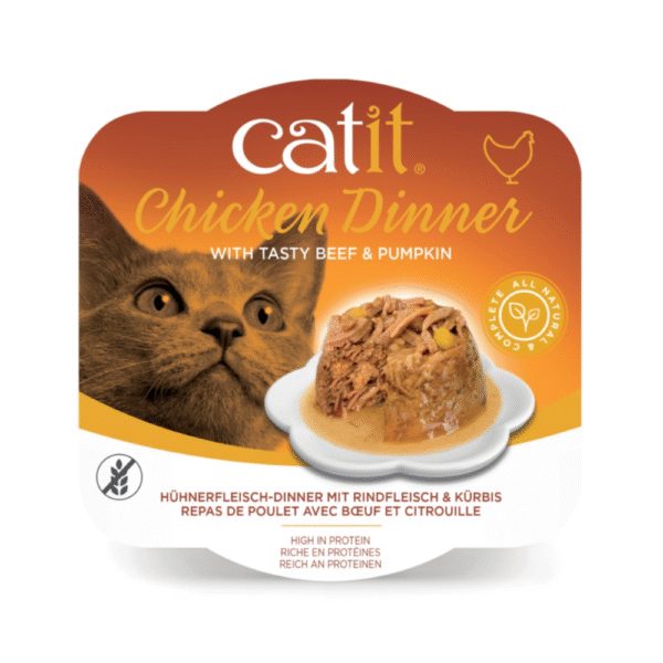 Catit Chicken Dinner, Beef & Pumpkin Wet Cat Food 80gm