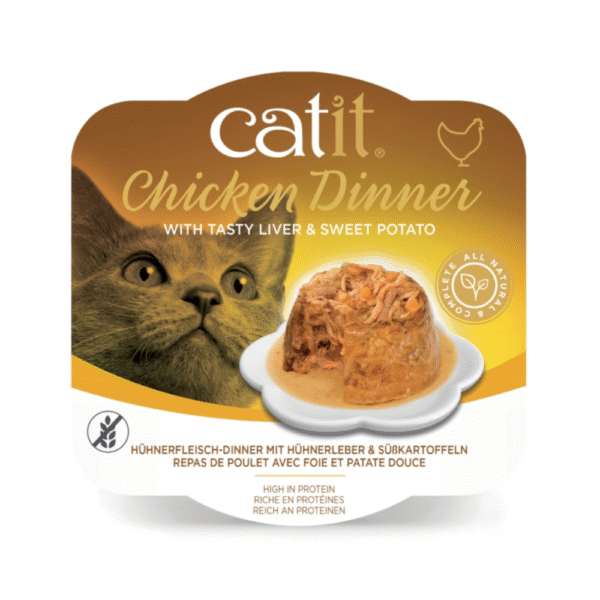 Catit Chicken Dinner, Liver & Sweet Potato Wet Cat Food 80gm