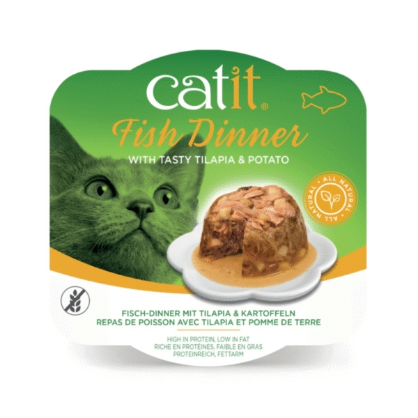 Catit Fish Dinner, Tilapia & Potato Wet Cat Food 80gm