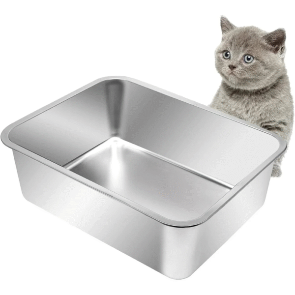 Catto Stainless Steel Cat Litter Box 45 x 35 x 15 cm
