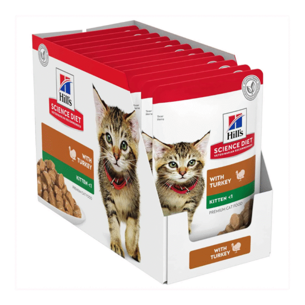 Hills Kitten Turkey Gravy Wet Cat Food 85g x 12 Pouches