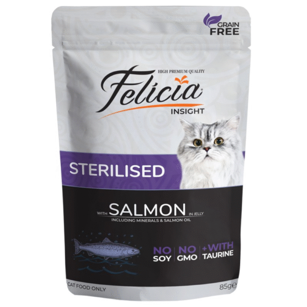 Felicia Sterilised Salmon In Jelly Wet Cat Food 85g x 12 Pouch