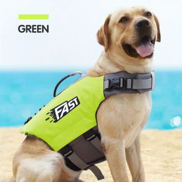 Adjustable Dog Life Jacket Vest Green