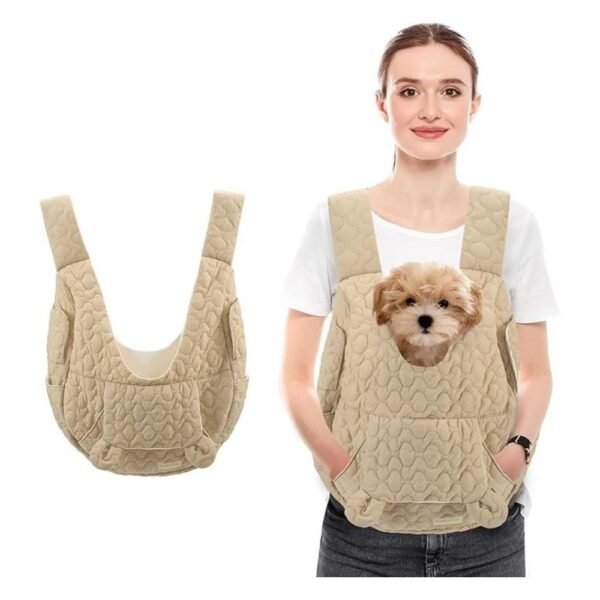 Fluffy baby Winter Pet Carrier Beige
