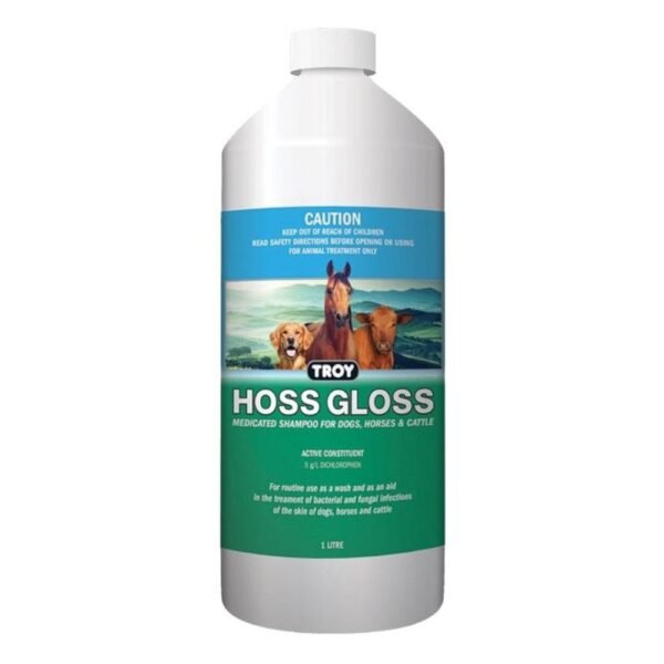 Troy Hoss Gloss Medicated Shampoo For Pets 1 Litre