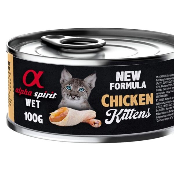 Alfa Spirit Wet Food for Kittens Chicken, 100 gm