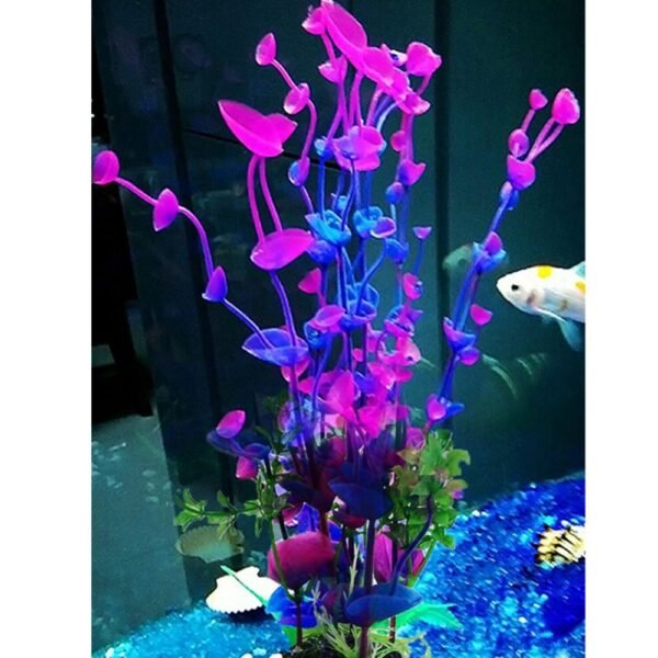 Artificial Aquatic Plant Fish Tank Ornament Purple
