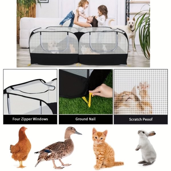 Extra Large Cat Playpen Dual Use for Whelping & Playhouse