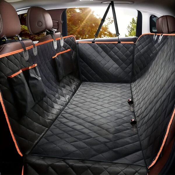 Contrast Stripe Car Seat Cover For Pet