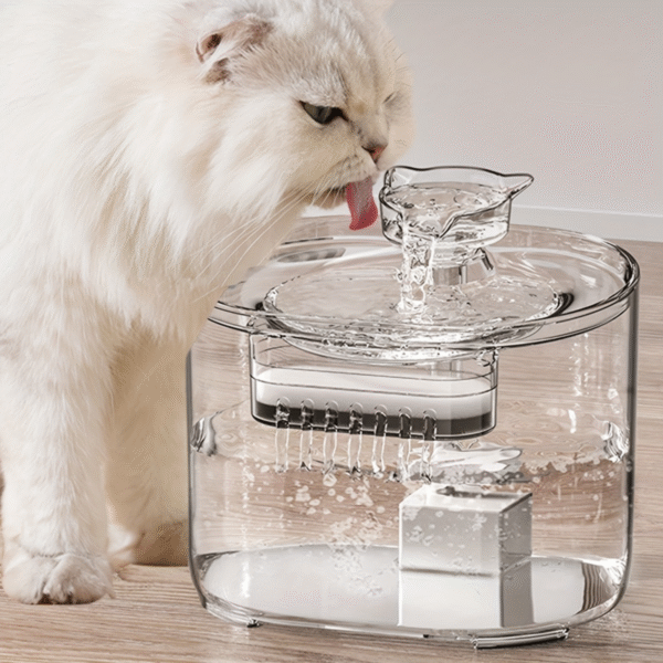 Cat Head Design Automatic Pet Water Fountain , 2.2 L
