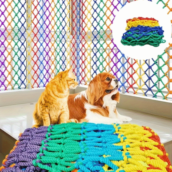 Colorful Balcony Garden Cat Protection Net , 1m X 10 M