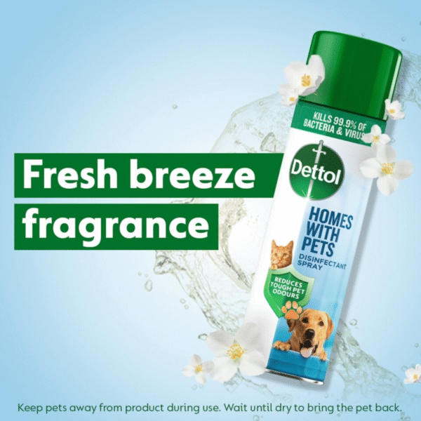 Dettol Homes With Pets Disinfectant Spray Fresh Breeze 300ml