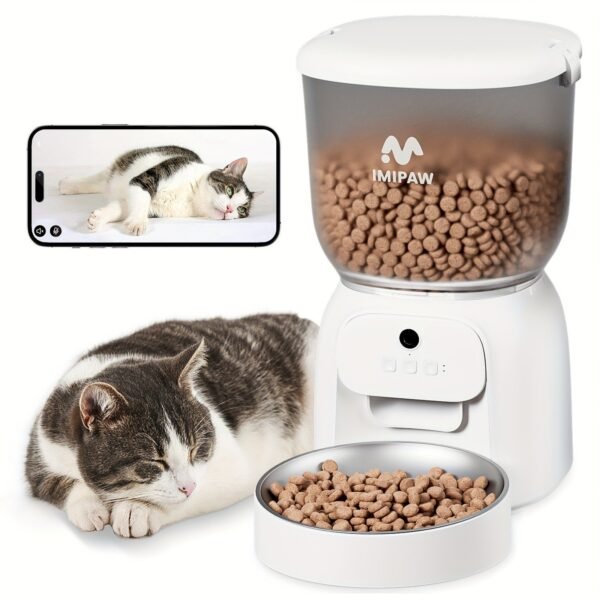 IMIPAW Video Automatic Pet Feeder With HD Camera , 3 L