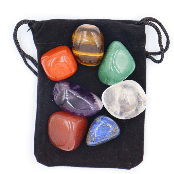 Natural Stone Crystal Seven Chakra Set of 7pcs