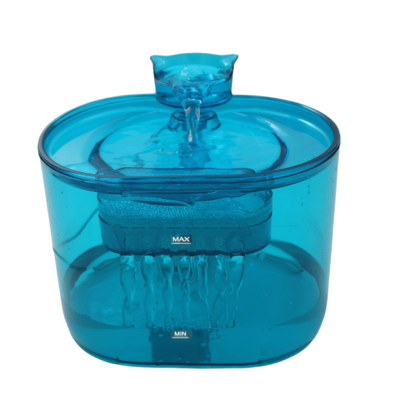 New Cat Drinking Water Transparent Blue 2.2 Liters