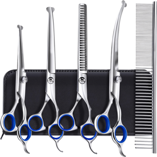Professional 5 in 1 Dog Grooming Scissors Set