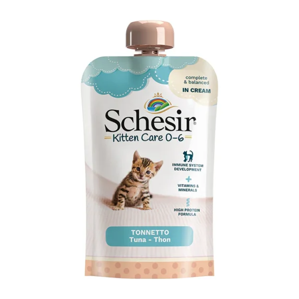 Schesir Kitten 0-6 month, Tuna Cream , 150g Pouch