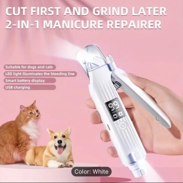 USB Rechargeable Dog Nail Clippers With LED Light