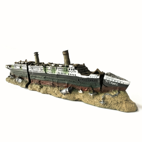 Vintage Titanic Resin Ship Aquarium Decoration