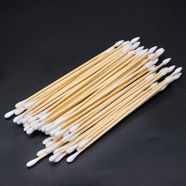 Pet Ear Care Cleaning Long Swabs with Double Tips, 50pcs