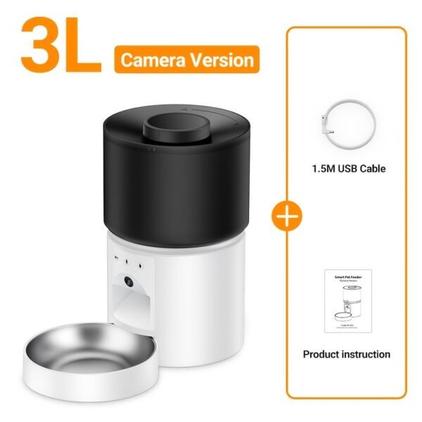 Smart Cat Feeder with HD Camera video , 3 L