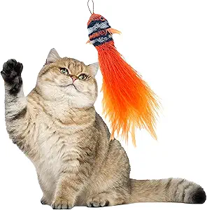 Interactive Cat Teaser Toy with Realistic Bird Attachments